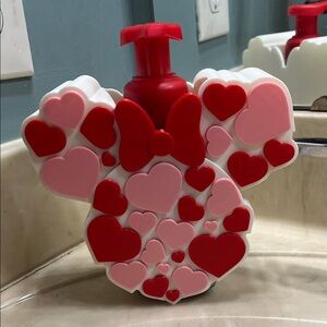 Minnie Mouse-Shaped Heart Soap Dispenser with Bow